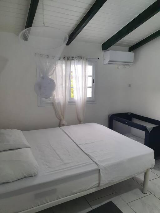 Le Sable Bleu - Evasion Tropicale A Sainte-Anne - Plage 5Min - Piscine - Parking - Logement Climatise - Vue Sur Les Palmiers - Parfait Pour Sejours En Famille Ou Entre Amis 外观 照片