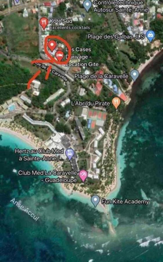 Le Sable Bleu - Evasion Tropicale A Sainte-Anne - Plage 5Min - Piscine - Parking - Logement Climatise - Vue Sur Les Palmiers - Parfait Pour Sejours En Famille Ou Entre Amis 外观 照片
