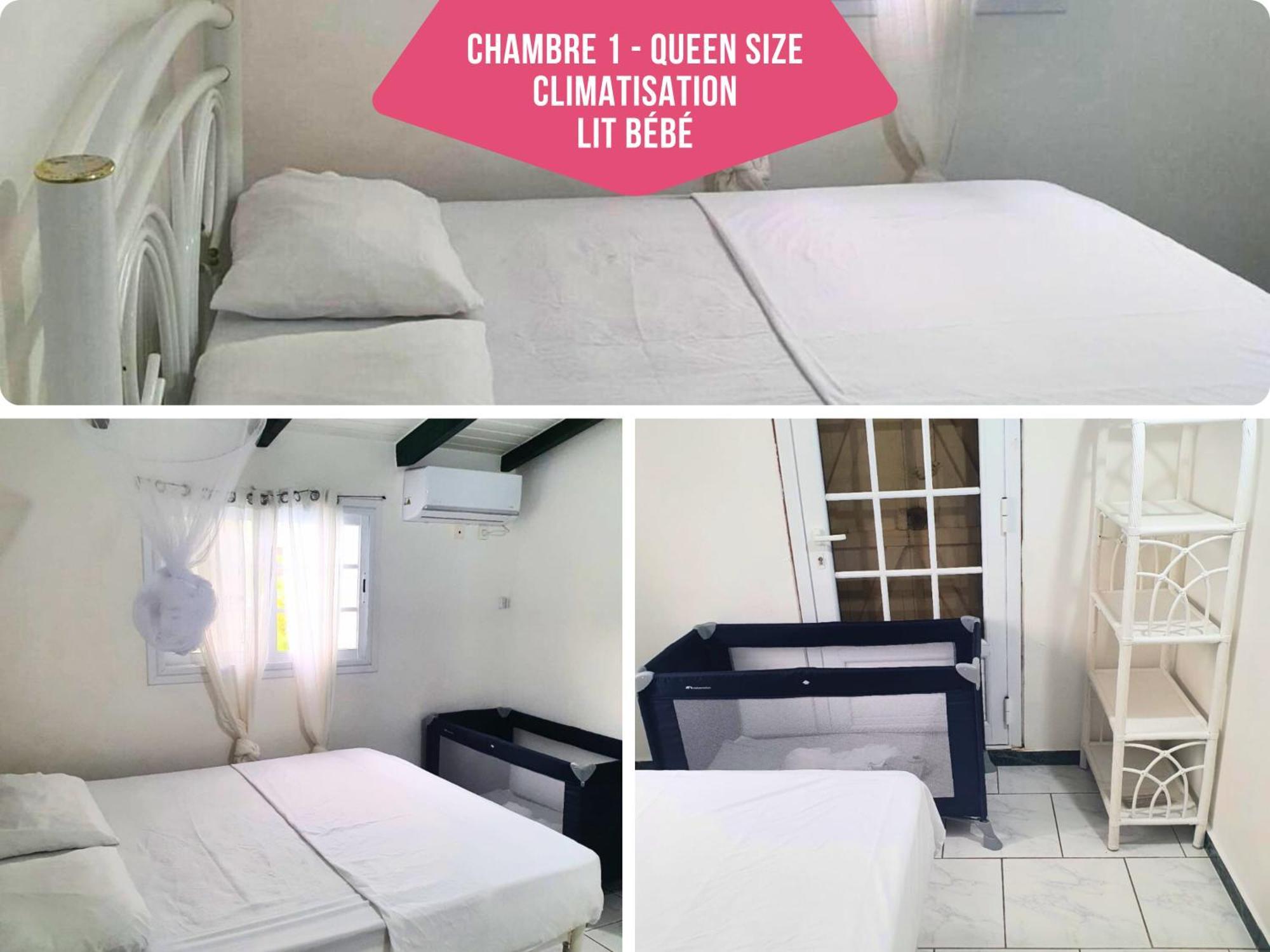 Le Sable Bleu - Evasion Tropicale A Sainte-Anne - Plage 5Min - Piscine - Parking - Logement Climatise - Vue Sur Les Palmiers - Parfait Pour Sejours En Famille Ou Entre Amis 外观 照片